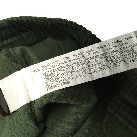 Zara Trafaluc Skirt Corduroy Ribbed Mini Skirt Button Detail Green Women's Small - Picture 6 of 8